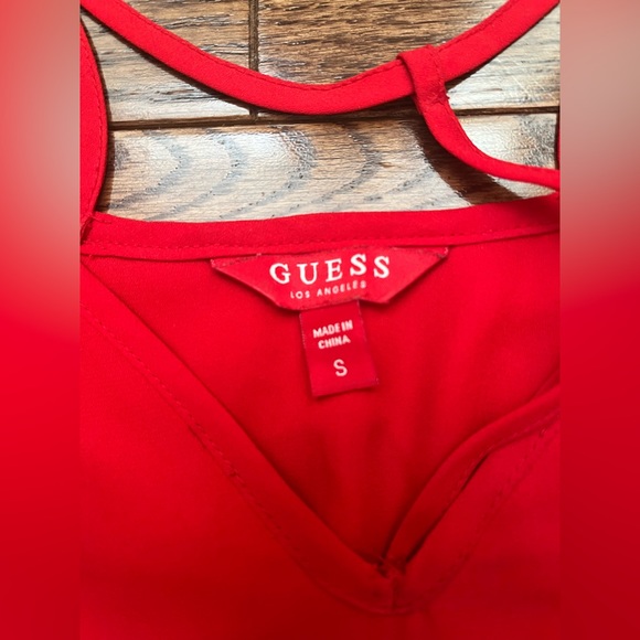 GUESS POLYESTER RED TOP - Picture 4 of 4
